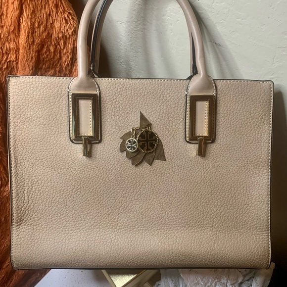 🦋⏰Bolso de cuero, color hueso, Grande.#BC45 - Picture 5 of 11